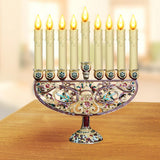 Maxbell Metal Candleholder Candelabras Hotel Party Home Enamel Menorah Candlestick