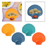 Maxbell Seasoning Dish with Sauce Compartment for Tomato Sauce Sushi Appetizer Yellow