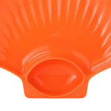 Maxbell Seasoning Dish with Sauce Compartment for Tomato Sauce Sushi Appetizer Orange
