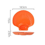 Maxbell Seasoning Dish with Sauce Compartment for Tomato Sauce Sushi Appetizer Orange