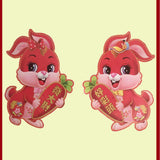 Maxbell Chinese New Year Door Sticker Ornament for Spring Festival Decoration S