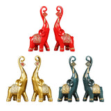 Maxbell Elephant Statues Sculpture for Home Decoration Housewarming Gifts Red