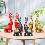 Maxbell Elephant Statues Sculpture for Home Decoration Housewarming Gifts Red