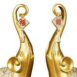 Maxbell Elephant Statues Sculpture for Home Decoration Housewarming Gifts Aureate