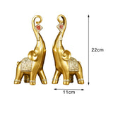 Maxbell Elephant Statues Sculpture for Home Decoration Housewarming Gifts Aureate