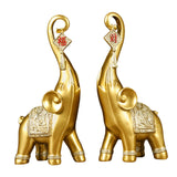 Maxbell Elephant Statues Sculpture for Home Decoration Housewarming Gifts Aureate