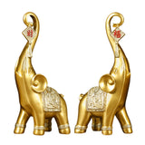 Maxbell Elephant Statues Sculpture for Home Decoration Housewarming Gifts Aureate