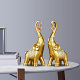 Maxbell Elephant Statues Sculpture for Home Decoration Housewarming Gifts Aureate