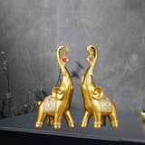 Maxbell Elephant Statues Sculpture for Home Decoration Housewarming Gifts Aureate