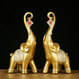 Maxbell Elephant Statues Sculpture for Home Decoration Housewarming Gifts Aureate
