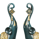 Maxbell Elephant Statues Sculpture for Home Decoration Housewarming Gifts Blue
