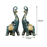 Maxbell Elephant Statues Sculpture for Home Decoration Housewarming Gifts Blue