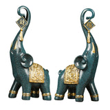 Maxbell Elephant Statues Sculpture for Home Decoration Housewarming Gifts Blue