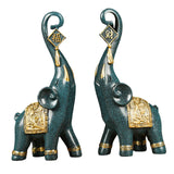 Maxbell Elephant Statues Sculpture for Home Decoration Housewarming Gifts Blue