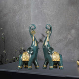Maxbell Elephant Statues Sculpture for Home Decoration Housewarming Gifts Blue