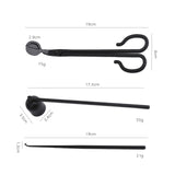 Maxbell 3Pcs Candle Wick Trim Candle Care Kit Candle Snuffer for Candle Lover Black