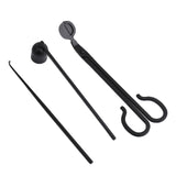 Maxbell 3Pcs Candle Wick Trim Candle Care Kit Candle Snuffer for Candle Lover Black