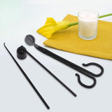 Maxbell 3Pcs Candle Wick Trim Candle Care Kit Candle Snuffer for Candle Lover Black