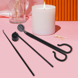 Maxbell 3Pcs Candle Wick Trim Candle Care Kit Candle Snuffer for Candle Lover Black