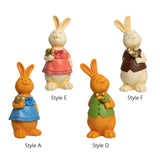 Maxbell Rabbit Bunny Figurine Crafts Sculpture Gift Decorative Cabinet Lawn Style A