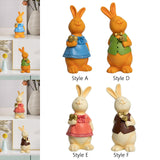 Maxbell Rabbit Bunny Figurine Crafts Sculpture Gift Decorative Cabinet Lawn Style A