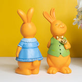 Maxbell Rabbit Bunny Figurine Crafts Sculpture Gift Decorative Cabinet Lawn Style A