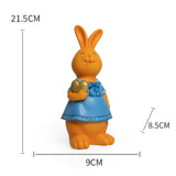 Maxbell Rabbit Bunny Figurine Crafts Sculpture Gift Decorative Cabinet Lawn Style A