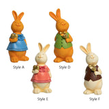 Maxbell Rabbit Bunny Figurine Crafts Sculpture Gift Decorative Cabinet Lawn Style A