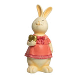 Maxbell Rabbit Bunny Figurine Crafts Sculpture Gift Decorative Cabinet Lawn Style E
