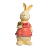 Maxbell Rabbit Bunny Figurine Crafts Sculpture Gift Decorative Cabinet Lawn Style E