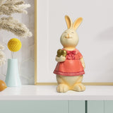 Maxbell Rabbit Bunny Figurine Crafts Sculpture Gift Decorative Cabinet Lawn Style E