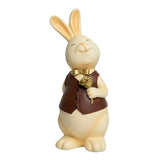 Maxbell Rabbit Bunny Figurine Crafts Sculpture Gift Decorative Cabinet Lawn Style F