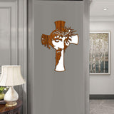 Maxbell Crucifix Statue Jesus Wall Hanging Wooden Cross for Bedroom Home Living Room