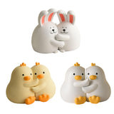 Maxbell Cute Animal Decorative Bookends Resin Animal Figurines for Cabinet Home Rabbit