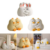 Maxbell Cute Animal Decorative Bookends Resin Animal Figurines for Cabinet Home Rabbit