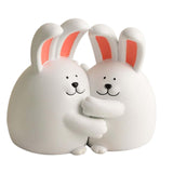 Maxbell Cute Animal Decorative Bookends Resin Animal Figurines for Cabinet Home Rabbit