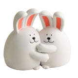 Maxbell Cute Animal Decorative Bookends Resin Animal Figurines for Cabinet Home Rabbit