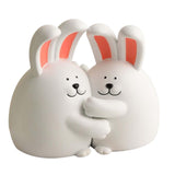 Maxbell Cute Animal Decorative Bookends Resin Animal Figurines for Cabinet Home Rabbit