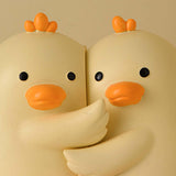 Maxbell Cute Animal Decorative Bookends Resin Animal Figurines for Cabinet Home Yellow Duck