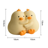 Maxbell Cute Animal Decorative Bookends Resin Animal Figurines for Cabinet Home Yellow Duck