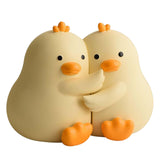 Maxbell Cute Animal Decorative Bookends Resin Animal Figurines for Cabinet Home Yellow Duck