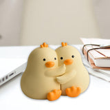 Maxbell Cute Animal Decorative Bookends Resin Animal Figurines for Cabinet Home Yellow Duck