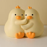 Maxbell Cute Animal Decorative Bookends Resin Animal Figurines for Cabinet Home Yellow Duck