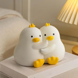 Maxbell Cute Animal Decorative Bookends Resin Animal Figurines for Cabinet Home White Duck