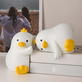 Maxbell Cute Animal Decorative Bookends Resin Animal Figurines for Cabinet Home White Duck