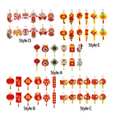 Maxbell 12 Pieces Chinese New Year Decorations Pendants for Party Office Bonsai Style A