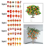 Maxbell 12 Pieces Chinese New Year Decorations Pendants for Party Office Bonsai Style A