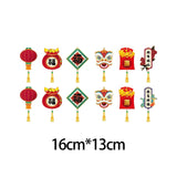 Maxbell 12 Pieces Chinese New Year Decorations Pendants for Party Office Bonsai Style A