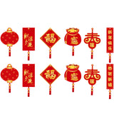 Maxbell 12 Pieces Chinese New Year Decorations Pendants for Party Office Bonsai Style B