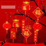 Maxbell 12 Pieces Chinese New Year Decorations Pendants for Party Office Bonsai Style B